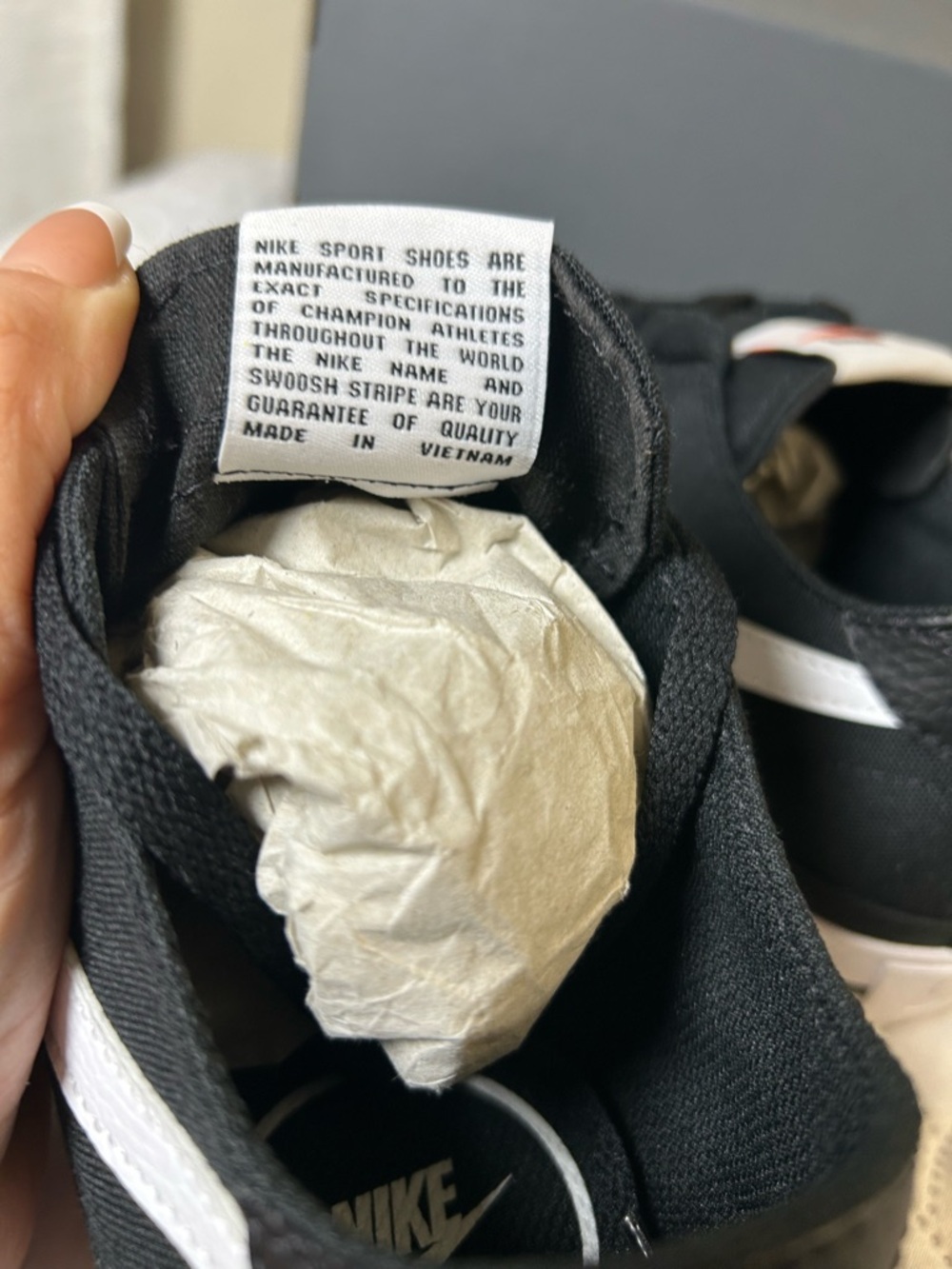 Nike Court Legacy Canvas Black White CZ0294-001 Women's 9.5 / Men's 8 - Like New - Picture 10 of 11